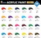 Acrylic Paint, 24 Colors Acrylic Paint Set, 2oz/59ml Bottles, Premium Acrylic Paints for Artists, Kids, Beginners and Adults on Canvas Rocks Wood Ceramic Fabric